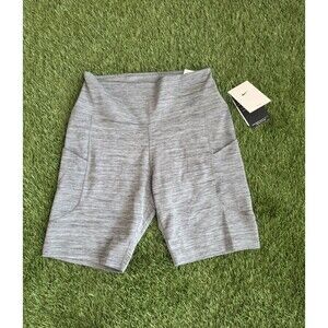 Nike Women’s Dri-FIT One High-Rise 8" Pocket Shorts- Grey- Size Large Brand New